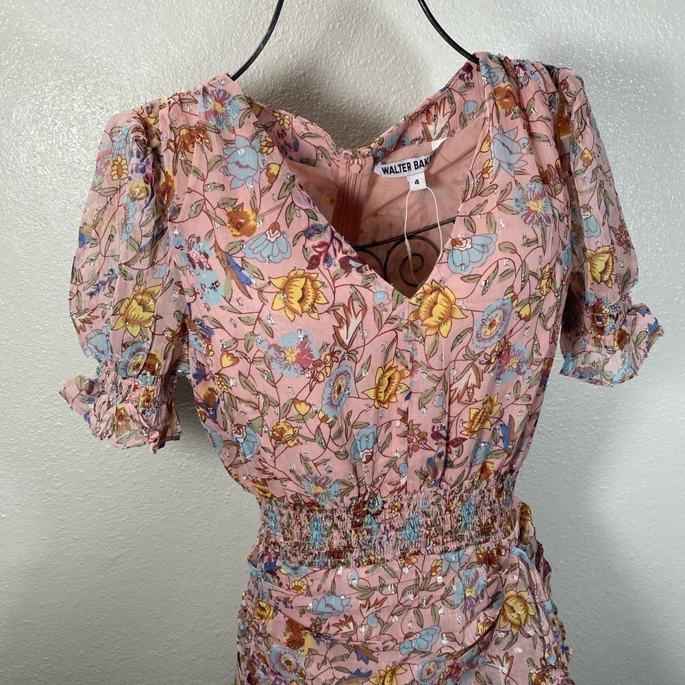 NWT Walter Baker Mars dress in pink primrose size 4 - Picture 6 of 16